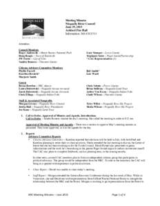 Meeting Minutes Nisqually River Council June 19, 2015 Ashford Fire Hall Information: 
