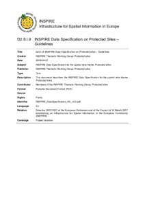 D2.8.I.9 INSPIRE Data Specification on Protected sites – Guidelines