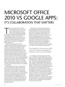 Microsoft Office 2010 vs Google Apps: it’s collaboration that matters T