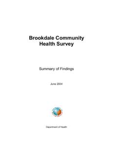 Microsoft Word - Summary of Brookdale Health Survey findings.doc