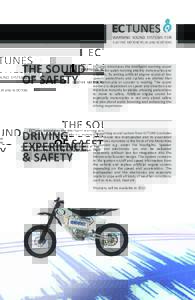 WARNING SOUND SYSTEMS FOR ELECTRIC MOTORCYCLES AND SCOOTERS THE SOUND OF SAFETY