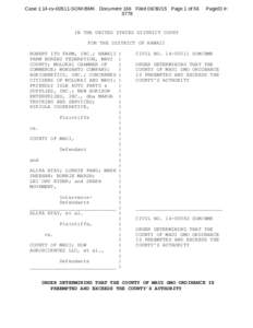 Case 1:14-cvSOM-BMK Document 166 FiledPage 1 ofPageID #:  IN THE UNITED STATES DISTRICT COURT