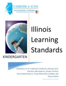 KINDERGARTEN  Illinois Learning Standards