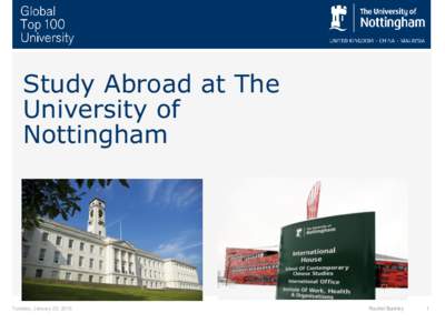 Study Abroad at The University of Nottingham Presentation