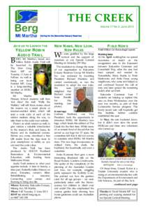 THE CREEK  Volume 17 No 3, June 2013 Caring for the Balcombe Estuary Reserves