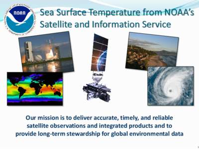 Sea Surface Temperature from NOAA’s Satellite and Information Service