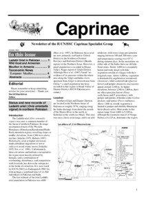 Caprinae Newsletter of the IUCN/SSC Caprinae Specialist Group October 2004