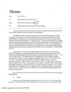 Memo Date: May 17,2006  To: