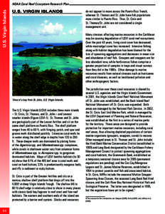 U.S. Virgin Islands  NOAA Coral Reef Ecosystem Research Plan U.S. Virgin Islands