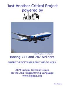 Just Another Critical Project powered by Adrian Pingstone via Wikipedia  Boeing 777 and 787 Airliners