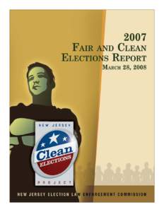 Fair and Clean Elections / Clean Elections / Politics / New Jersey Election Law Enforcement Commission / Elections in New Jersey / Clean Elections Rhode Island / Campaign finance in the United States / Government of New Jersey / New Jersey / State governments of the United States