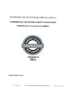 COMMERCIALCOLLECTION AGENCY ASSOCIATION COMMERCIAL LAW LEAGUE OF AMERICA CERTIFIED BY  ~~~L_I.t\.