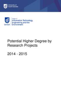 ‘  Potential Higher Degree by Research Projects
