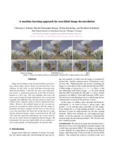 A machine learning approach for non-blind image deconvolution