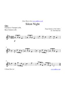 Sheet Music from www.mfiles.co.uk  Clar: Clarinet or Trumpet in Bb, Bass Clarinet in Bb