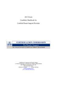 November 17, 2011 Pilot Exam Candidate Handbook -Certified Parent Support Provider™