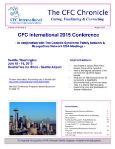 The CFC Chronicle Caring, Facilitating & Connecting Volume XVI Number II August 2014
