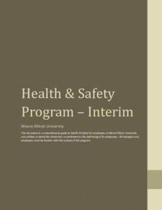 Health & Safety Program – Interim