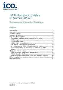 Intellectual property rights (regulation[removed]c))