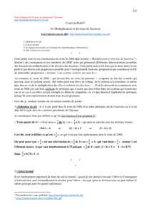 1/2 Note techniquepour la commission Torossian/ http://micheldelord.info/ntpdf Cours palliatifs1 01-Multiplication et division de fractions