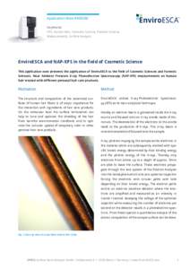 Application Note #KeyWords XPS, Human Hair, Cosmetic Science, Forensic Science, Measurements, Surface Analysis  EnviroESCA and NAP-XPS in the field of Cosmetic Science