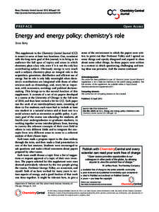 Berry Chemistry Central Journal 2012, 6(Suppl 1):I1 http://journal.chemistrycentral.com/content/6/S1/I1 PREFACE  Open Access