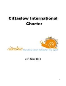 “Cittaslow Internazionale” Charter