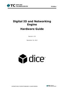 TCD30xx  Digital IO and Networking Engine Hardware Guide Revision 1.02