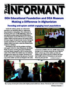 The  Informant Newsletter of the DEA Museum & the DEA Educational Foundation  Winter 2013, Volume 7 Number 2