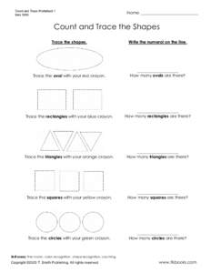 Count and Trace the Shapes Worksheet 1