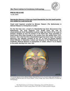 Max Planck Institute for Evolutionary Anthropology  PRESS RELEASE