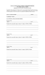 2012 STUDENT WORKSHOP REPORT-teacher contact info