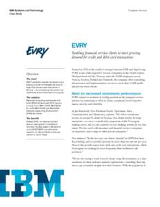 IBM Systems and Technology Case Study Computer Services  EVRY