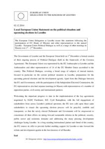 Statement by EU Delegation Lesotho_2 Dec2014_