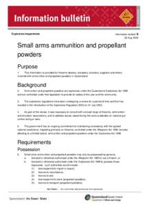 Explosives Information Bulletin 9