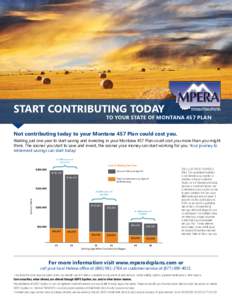 START CONTRIBUTING TODAY  MONTANA PUBLIC EMPLOYEE RETIREMENT ADMINISTRATION  to your State of montana 457 Plan