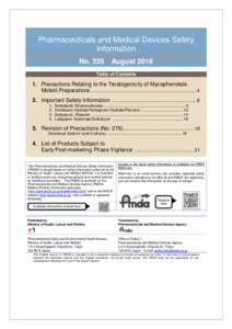 Pharmaceuticals and Medical Devices Safety Information No. 335 August 2016