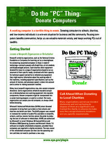 Do the PC Thing: Donate Used Computers