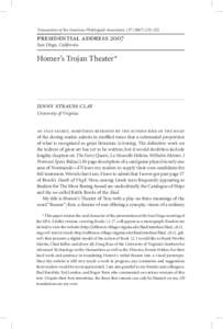 Transactions of the American Philological Association[removed]–252 Homer’s Trojan Theater  233