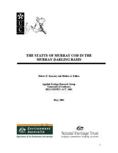 THE STATUS OF MURRAY COD IN THE MURRAY-DARLING BASIN