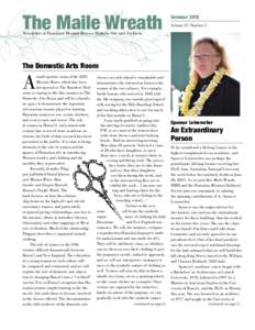 The Maile Wreath  Summer 2015 Volume 37: Number 1  Newsletter of Hawaiian Mission Houses Historic Site and Archives