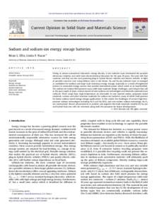 Current Opinion in Solid State and Materials Science–177  Contents lists available at SciVerse ScienceDirect Current Opinion in Solid State and Materials Science journal homepage: www.elsevier.com/locate/