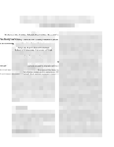 Refining the Utility Metric for Utility-Based Cache Partitioning ∗ Xing Lin, Rajeev Balasubramonian School of Computing, University of Utah Abstract It is expected that future high-performance processors