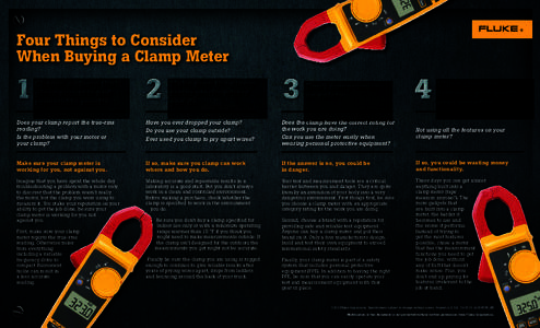 Four Things to Consider When Buying a Clamp Meter Choose a clamp that gives accurate and repeatable results