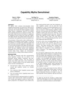 Capability Myths Demolished Mark S. Miller Combex, Inc.   Ka-Ping Yee