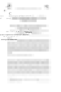 Journal of Cognition and Culture–187  brill.nl/jocc Language and Experience Inﬂuence Children’s Biological Induction