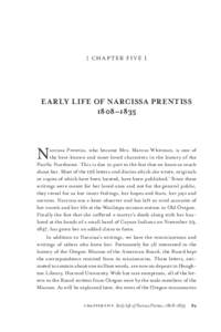 [ CH A P T E R F I V E ]  EARLY LIFE OF NARCISSA PRENTISS 1808–1835  N