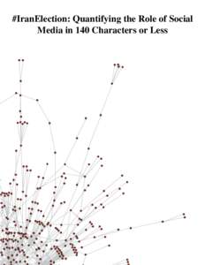 Gaffney 1  #IranElection: Quantifying the Role of Social Media in 140 Characters or Less  Gaffney 2