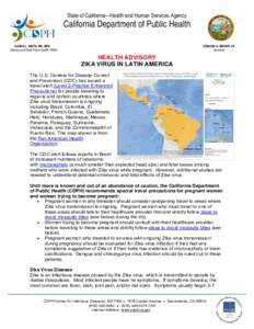 Microsoft Word - CDPH Zika Virus Health Advisory