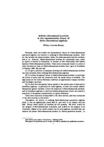 Innite-dimensional modules in the representation theory of nite-dimensional algebras William Crawley-Boevey Normally, when one studies the representation theory of a nite-dimensional associative algebra, one restricts